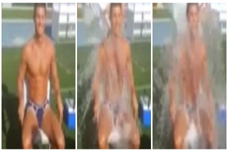 Ozil, Neymar, Ronaldo đua nhau...dội nước đá lên người - 8 Ronaldo thể hiện sự dũng cảm của mình bằng cách cởi trần khi tham gia Ice Bucket